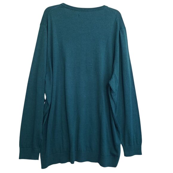 NEW Sonoma Men's Teal Crewneck Sweater, Size 3X - Picture 2 of 9